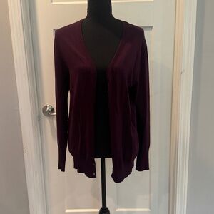 Zenana Outfitters button up cardigan, M, EUC, Plum, lightweight